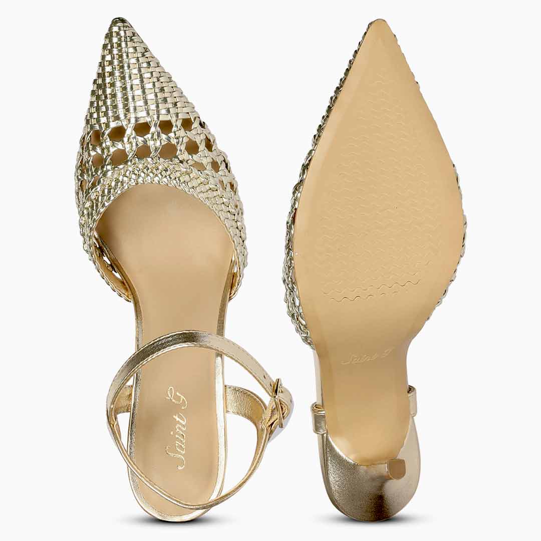 Saint Kylie Silver Crystal Bow Hot Pink Leather Pumps