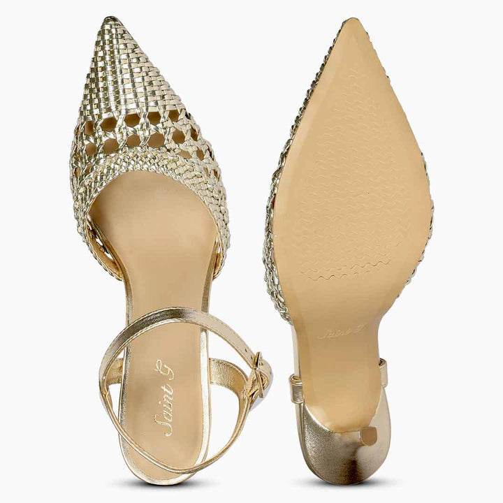 Saint Kylie Silver Crystal Bow Hot Pink Leather Pumps