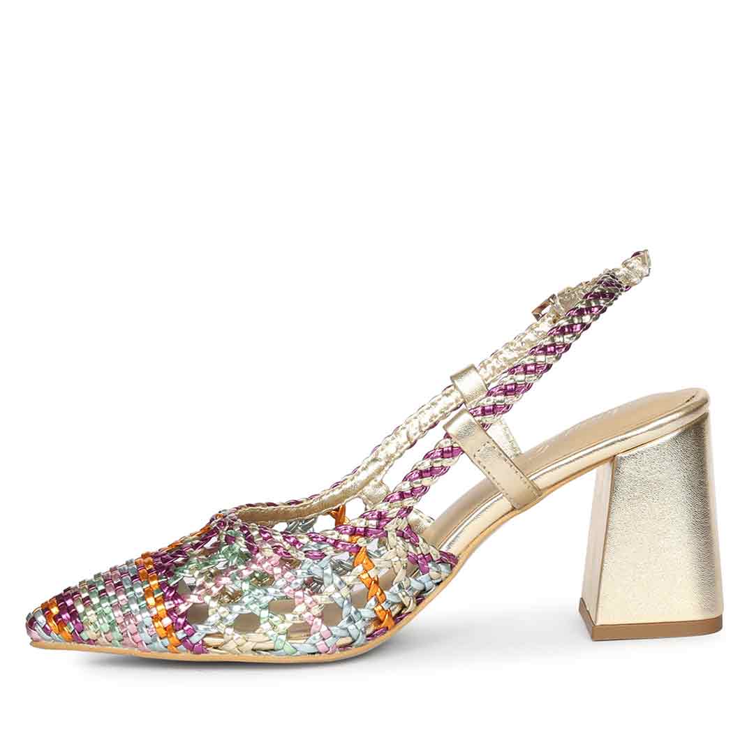 Saint Multi Woven Block Heels