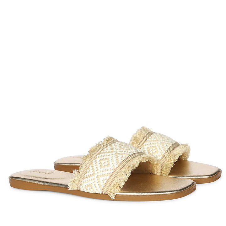 Saint Beige White Leather