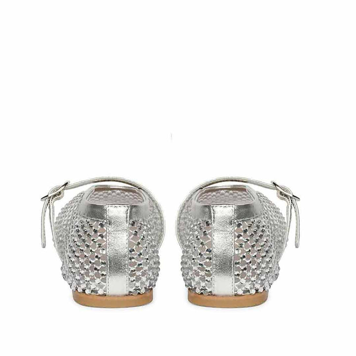 Saint Silver Leather Flat