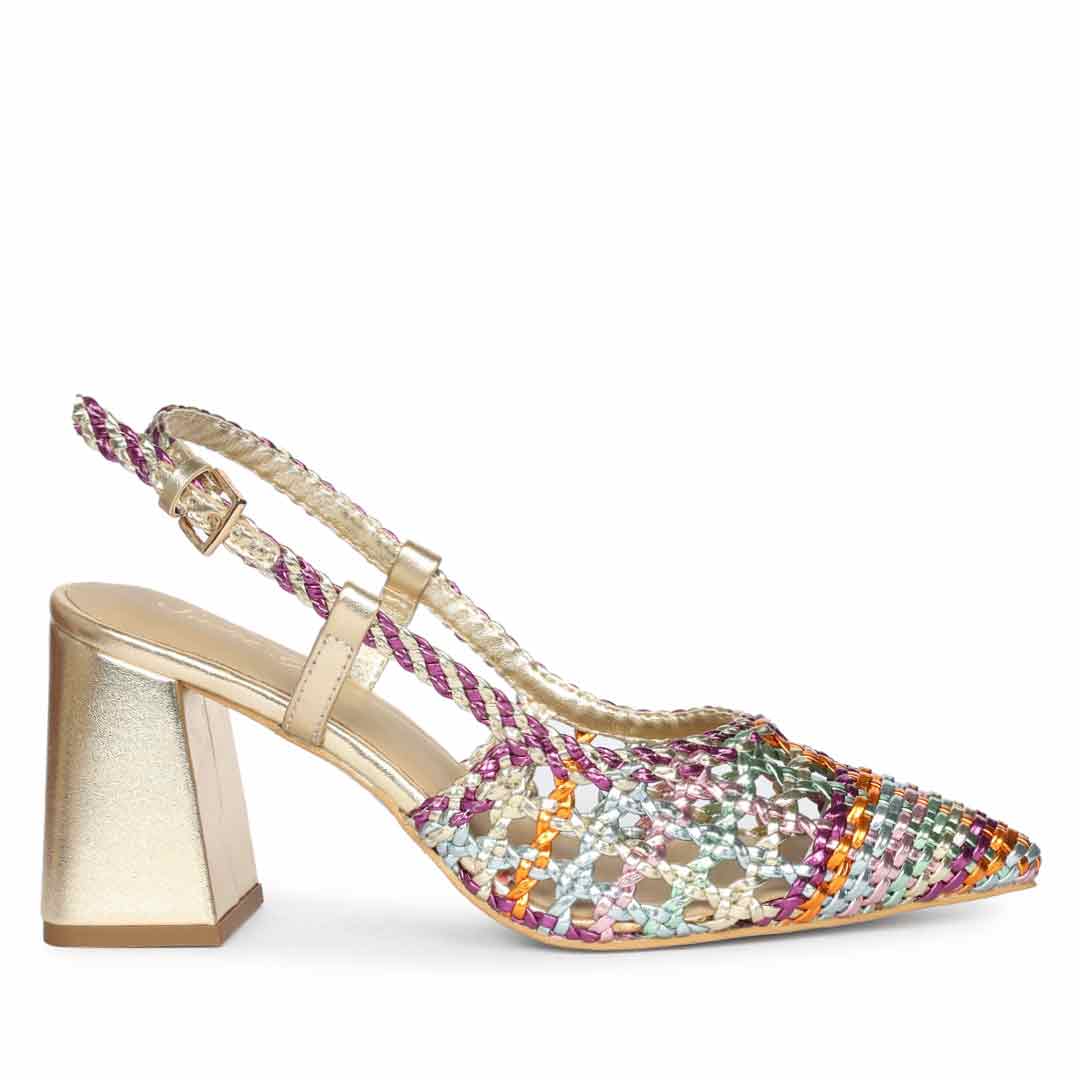 Saint Multi Woven Block Heels