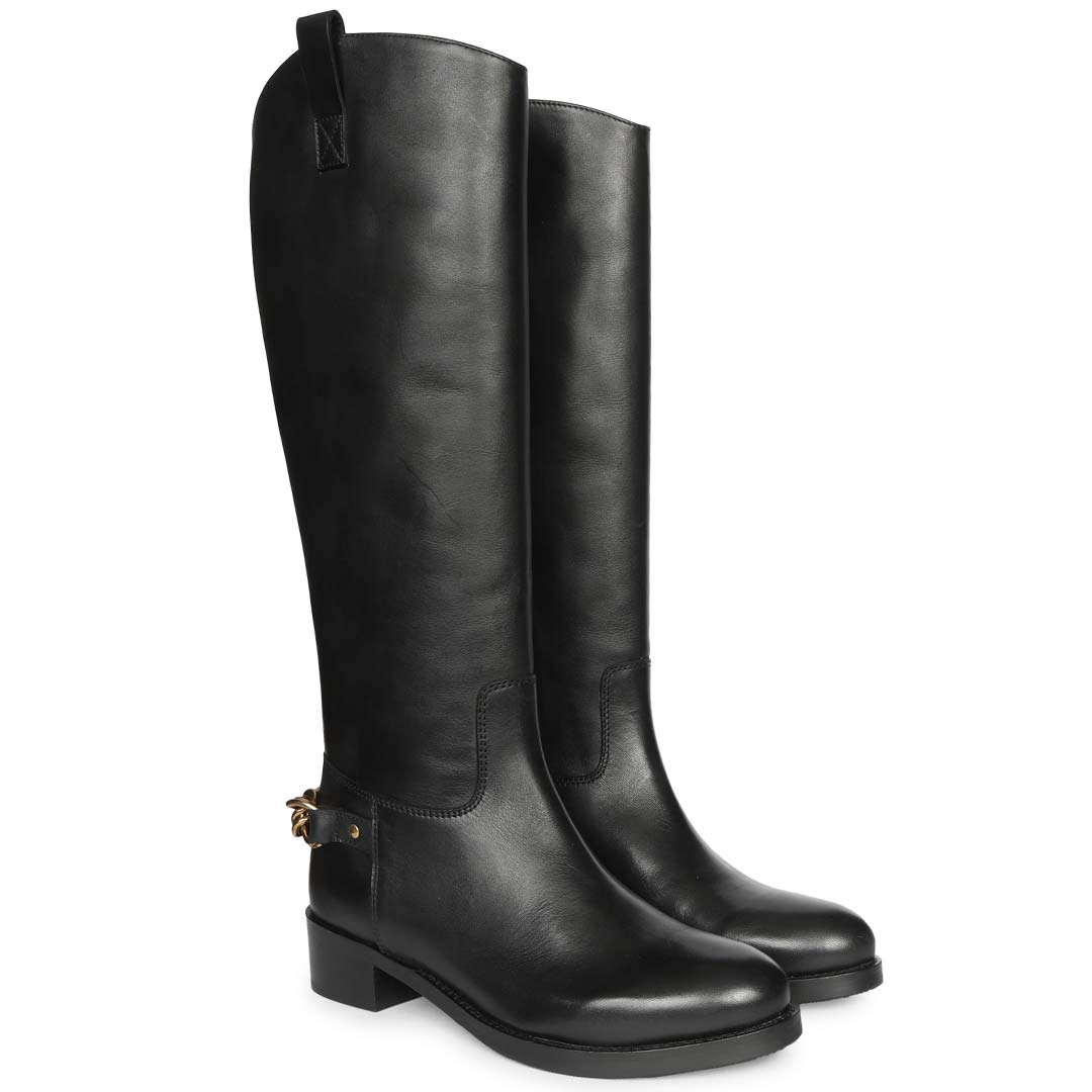 Saint  Black  Knee High Boots