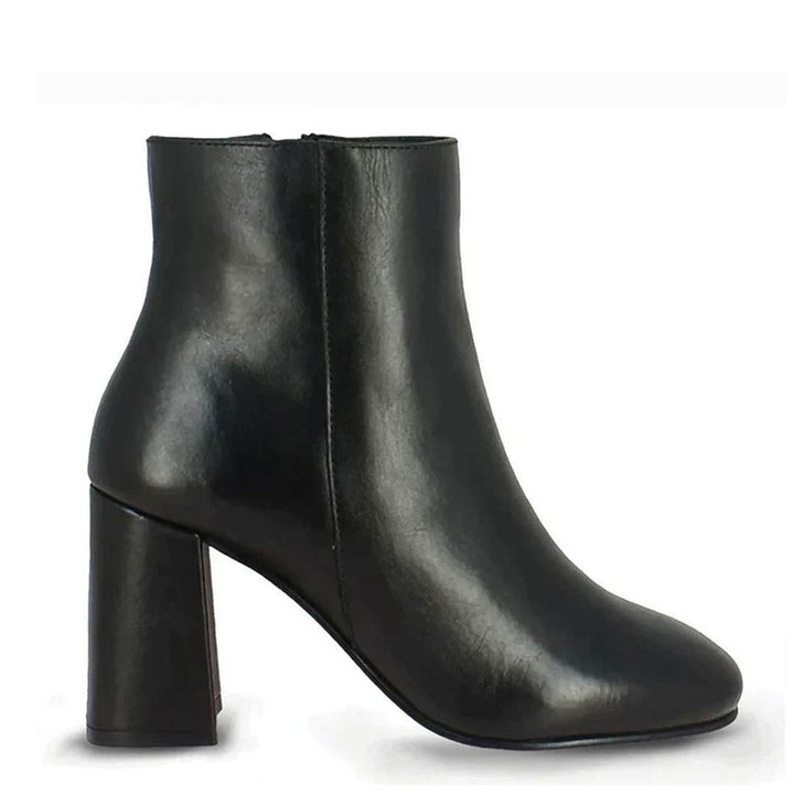 Saint Alexa Black Leather Ankle Boots