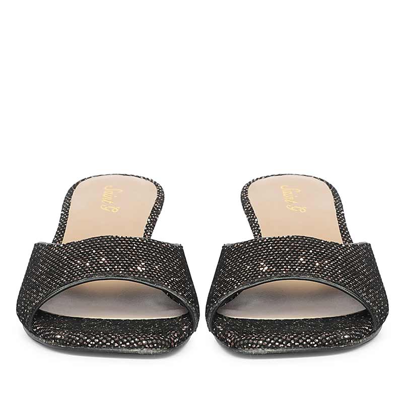 Lorelei Burgundy Glitter Kitten Heels