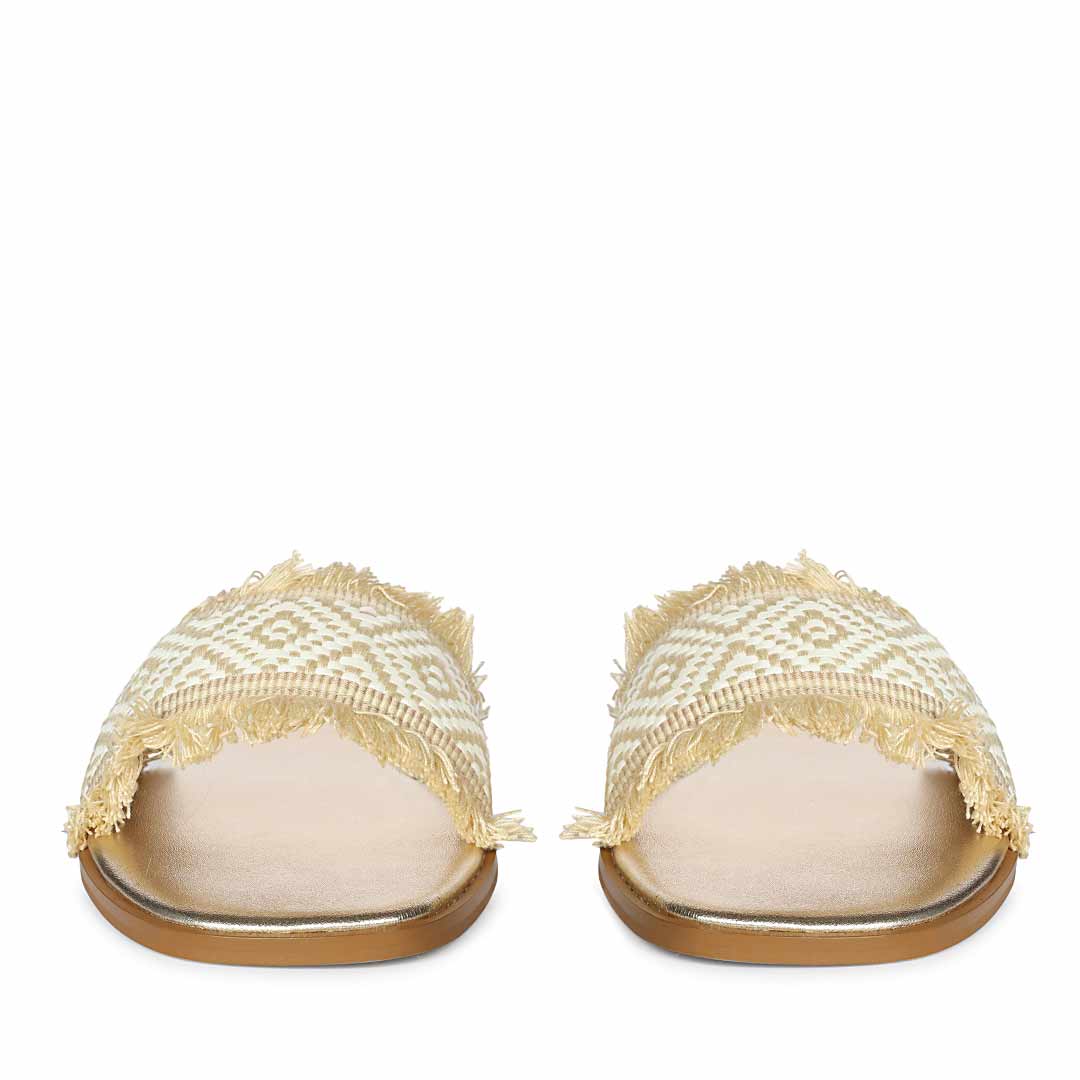 Saint Beige White Leather