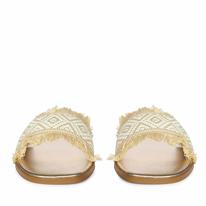 Saint Beige White Leather