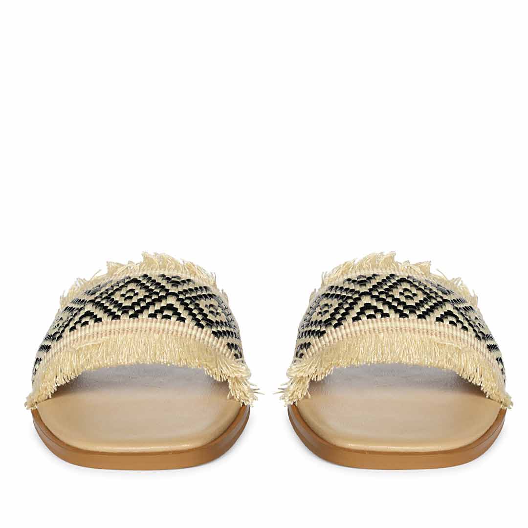 Saint Black-Beige Leather