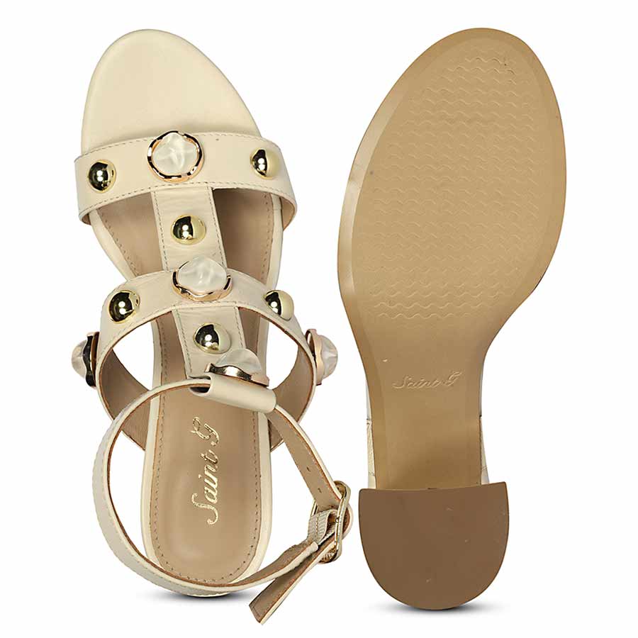 Saint Off White Leather Block Heels
