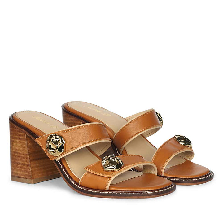 Gold Embellished Designer Heels for Women