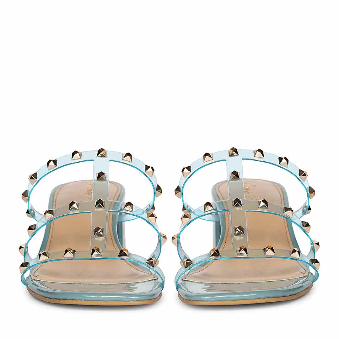 Fashion Blue Block Heel Sandals