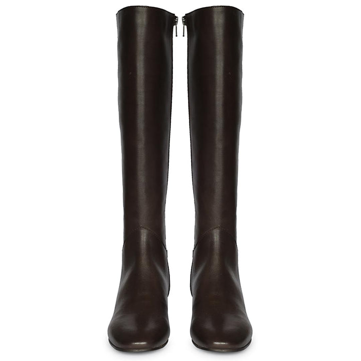 Saint Ivanna Brown Leather Knee High Boots