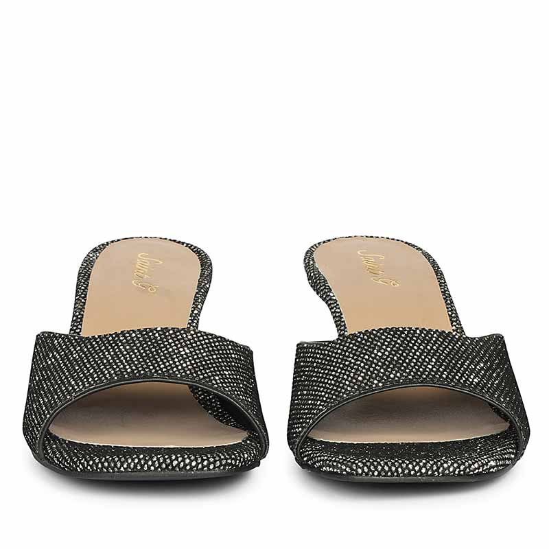 Lorelei Pewter Glitter Kitten Heels