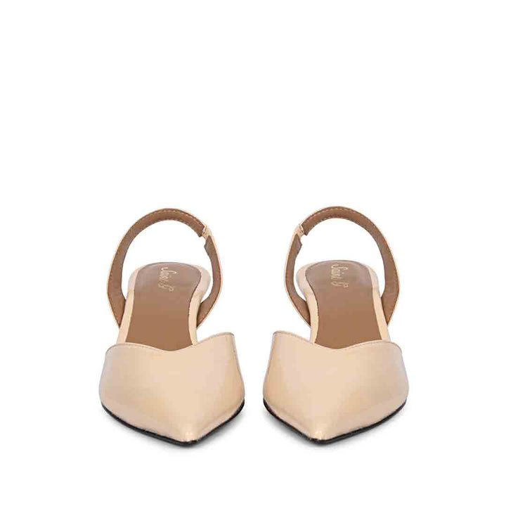 Saint Nanette Beige Patent Leather Pumps