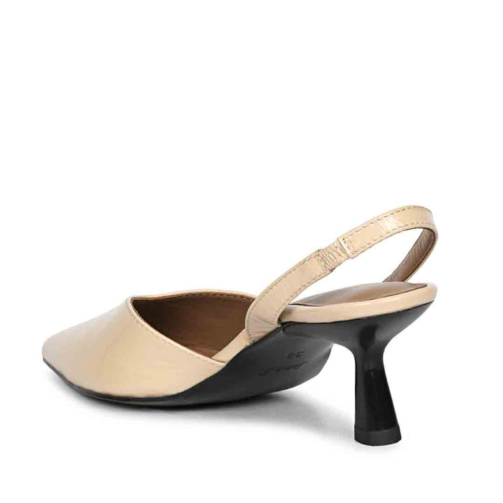 Saint Nanette Beige Patent Leather Pumps