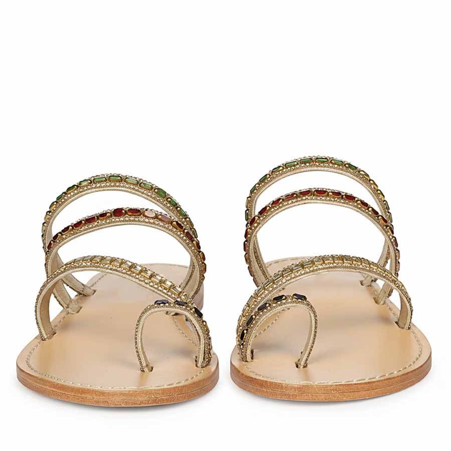 Designer stone embellished flats