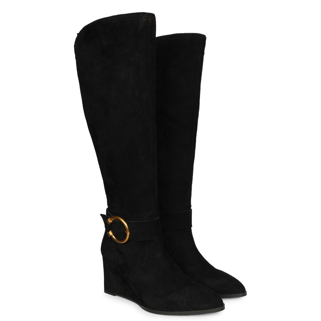 Saint  Black  Knee High Boots