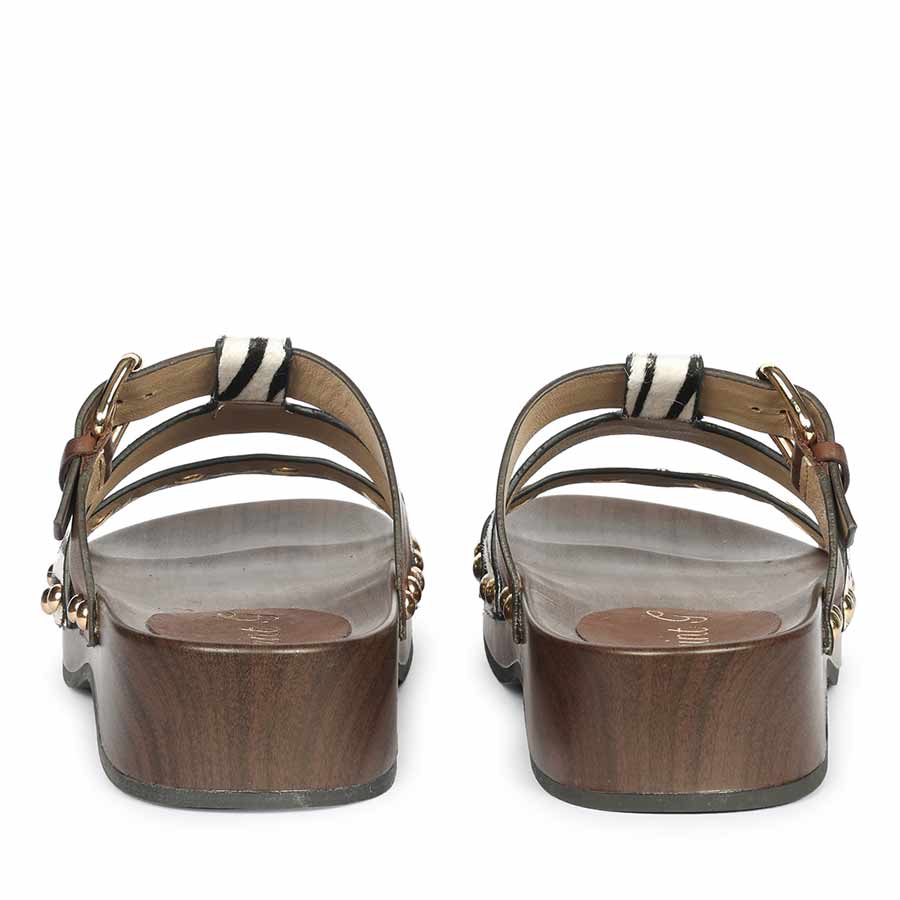 Saint Avely Embellished White Leather Platform Sandals