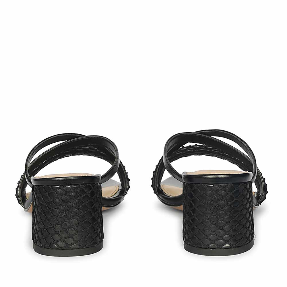 Women's Black Vegan Leather Sandals
