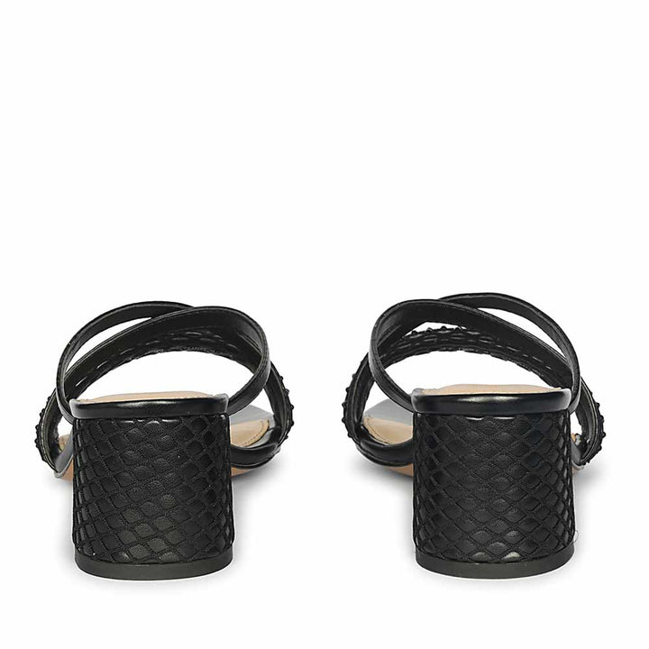 Women's Black Vegan Leather Sandals