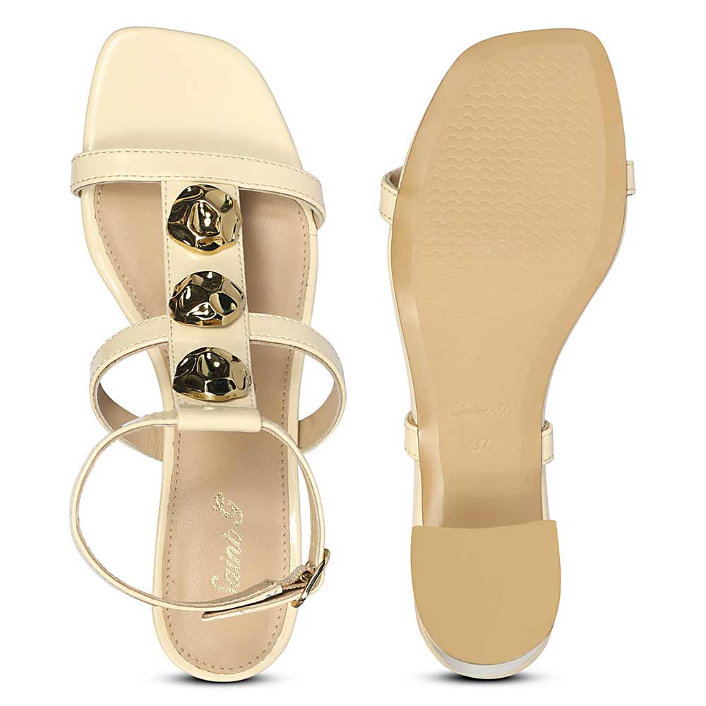 Off White Fashion Heel Sandals