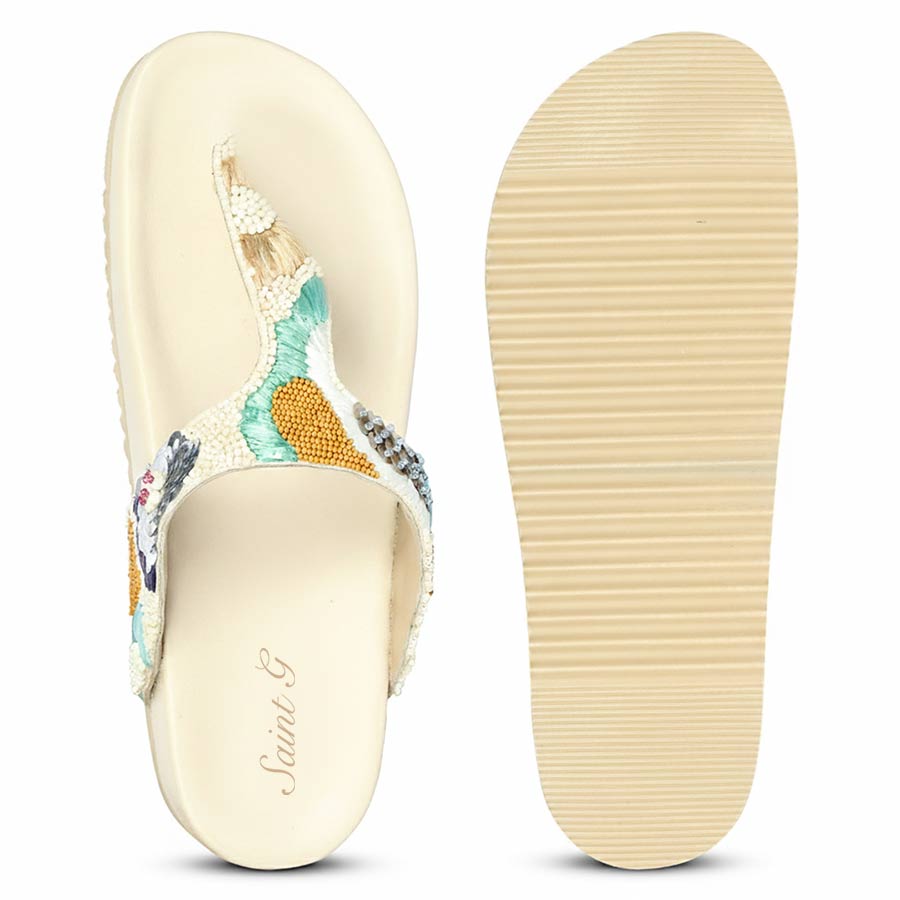 Comfortable leather thong sandals