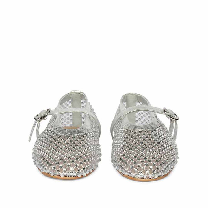 Saint Silver Leather Flat
