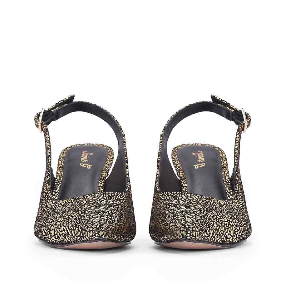 Callie Metallic Gold Leather Pumps