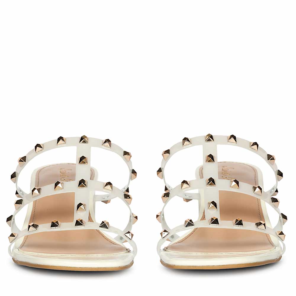 Fashion White Block Heel Sandals