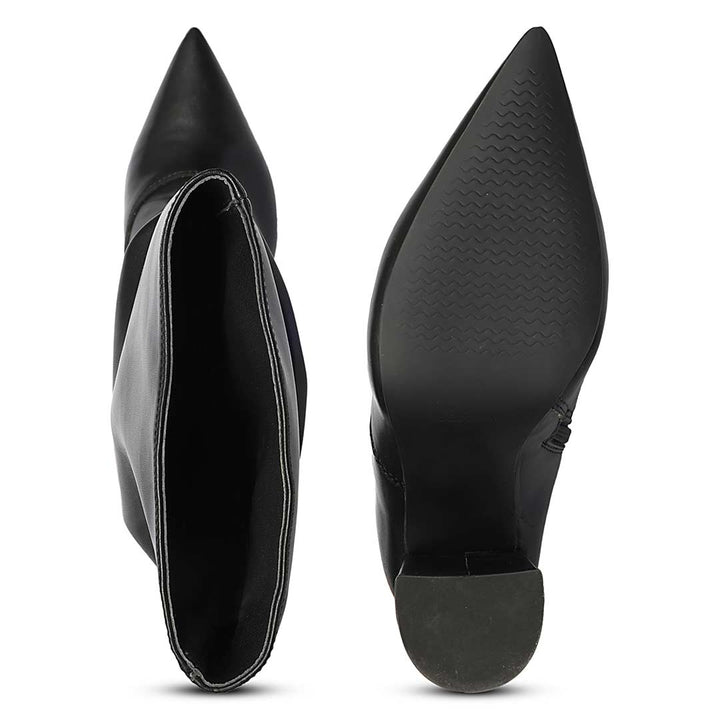 Saint Giselle Slouch Black Vegan Leather Knee-High Boots