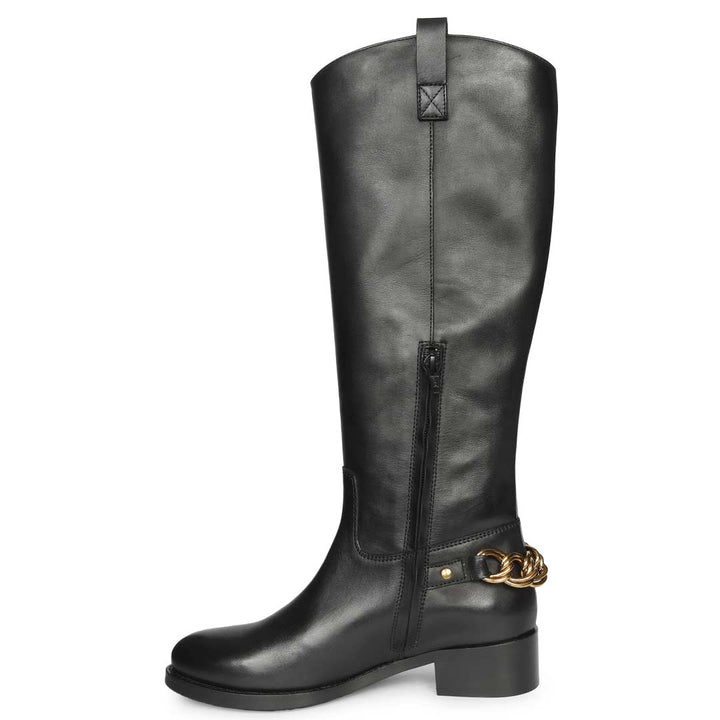 Saint  Black  Knee High Boots