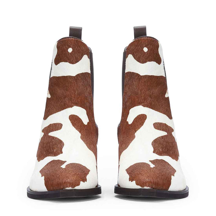 Saint Morrison Cloud Pony Hair Leather Ankle Boots