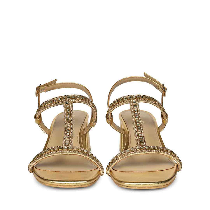 Saint Juno Golden Hour Jewel Leather Low Block Heels