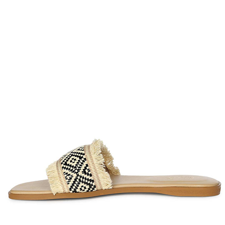 Saint Black-Beige Leather