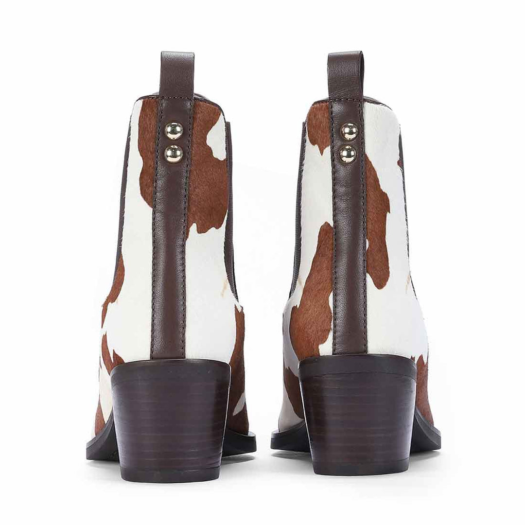 Saint Morrison Cloud Pony Hair Leather Ankle Boots