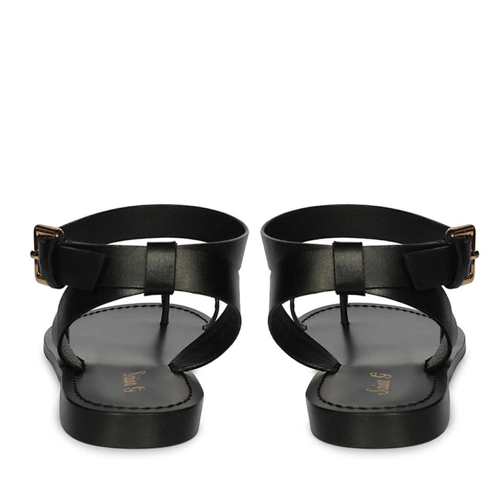 Saint Faye Black Leather Sandals