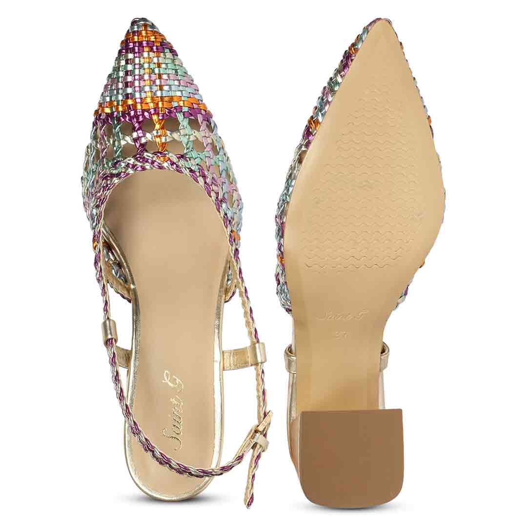 Saint Multi Woven Block Heels