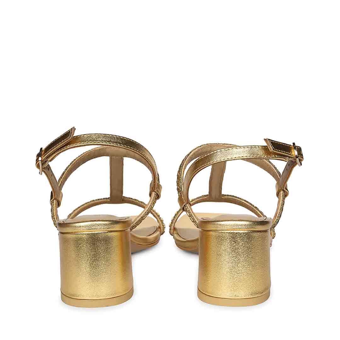 Saint Juno Golden Hour Jewel Leather Low Block Heels