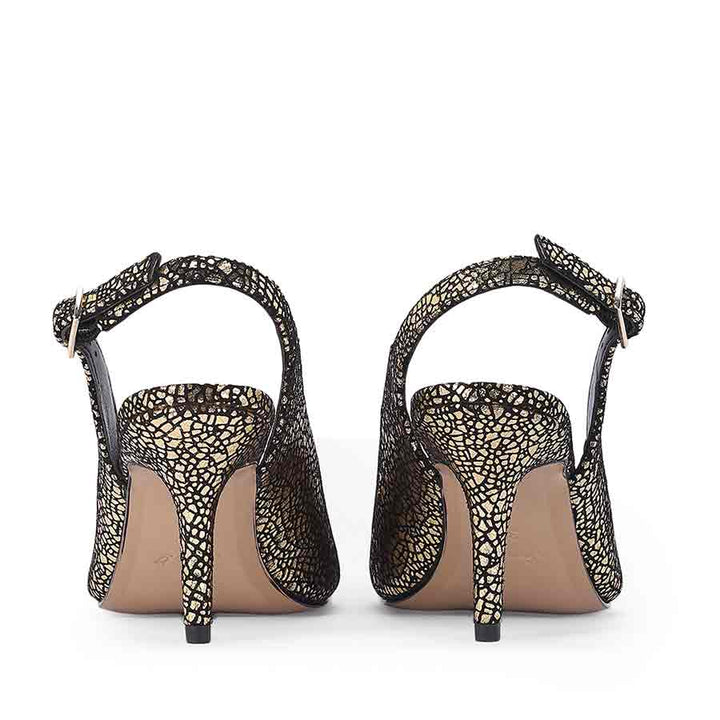 Callie Metallic Gold Leather Pumps