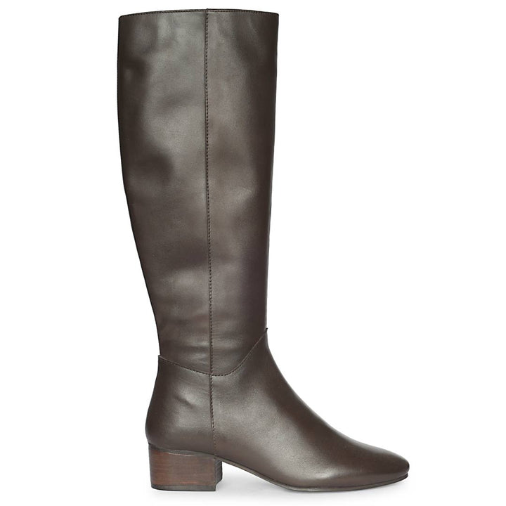 Saint Ivanna Brown Leather Knee High Boots