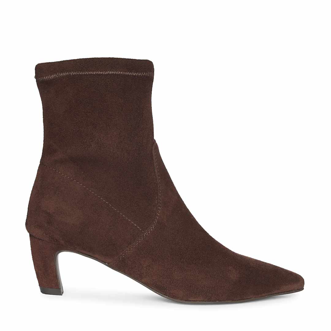 Saint Avery brown suede kitten heel boots