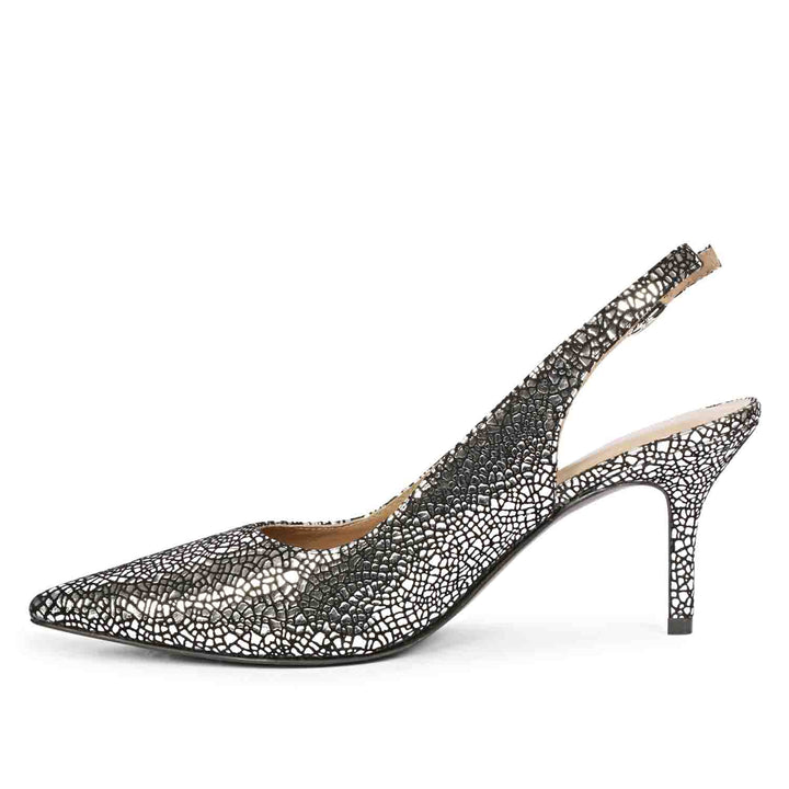 Saint Mallory Silver Metallic Leather Pumps