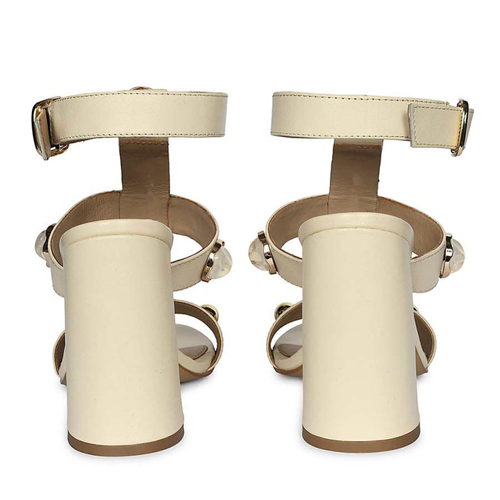 Saint Off White Leather Block Heels