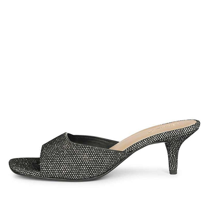 Lorelei Pewter Glitter Kitten Heels
