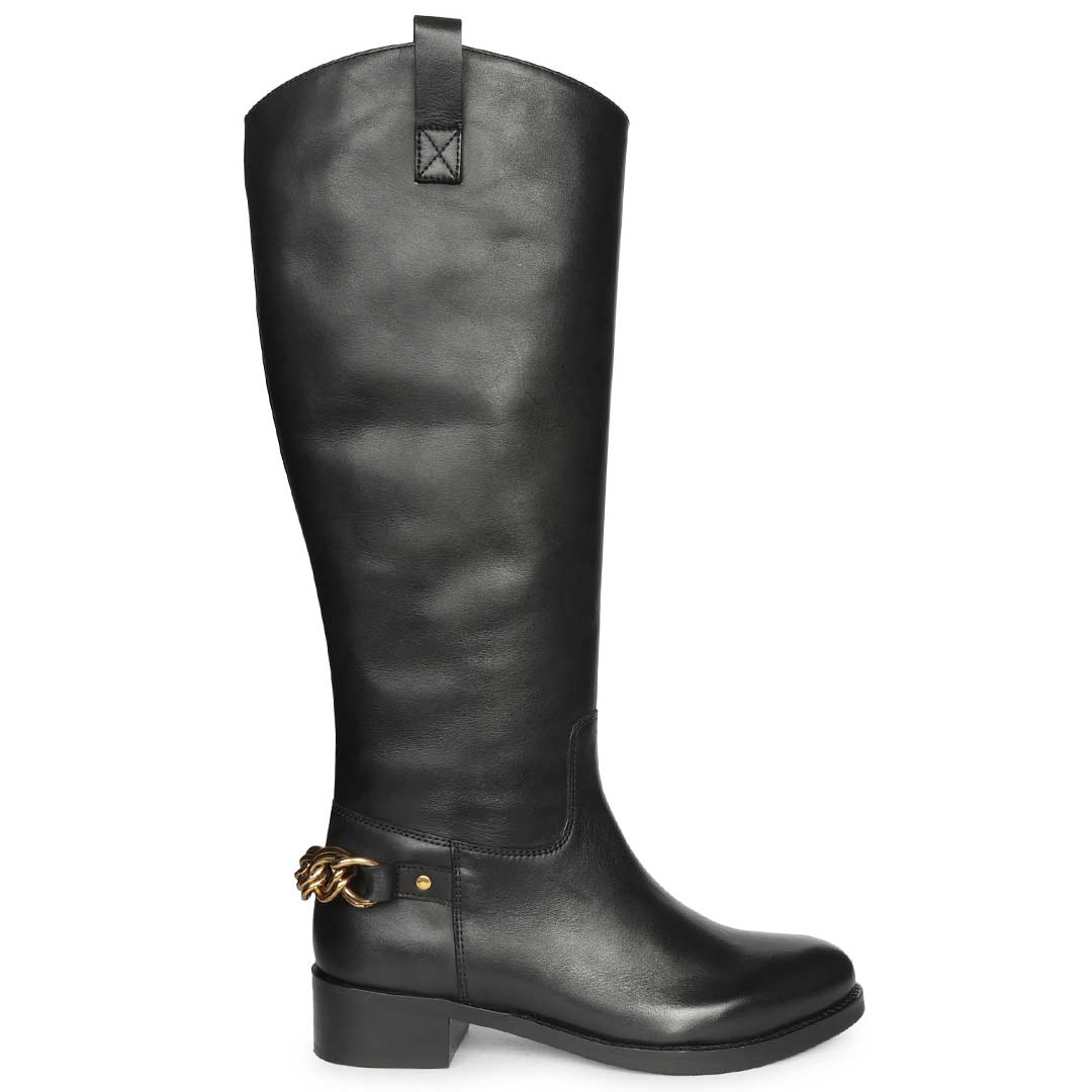 Saint  Black  Knee High Boots