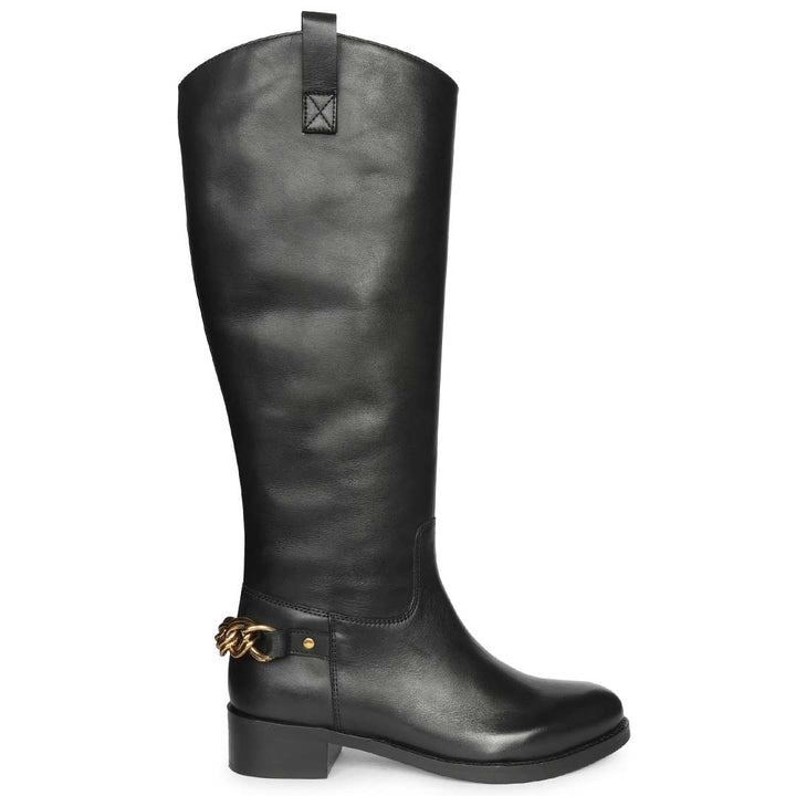 Saint  Black  Knee High Boots