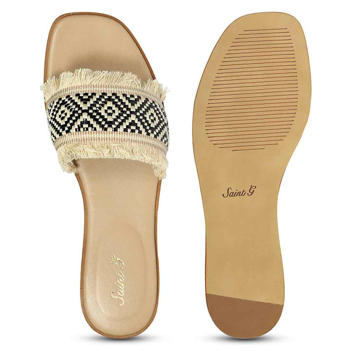 Saint Black-Beige Leather