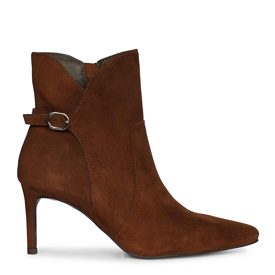 Saint Malia chestnut suede ankle boots