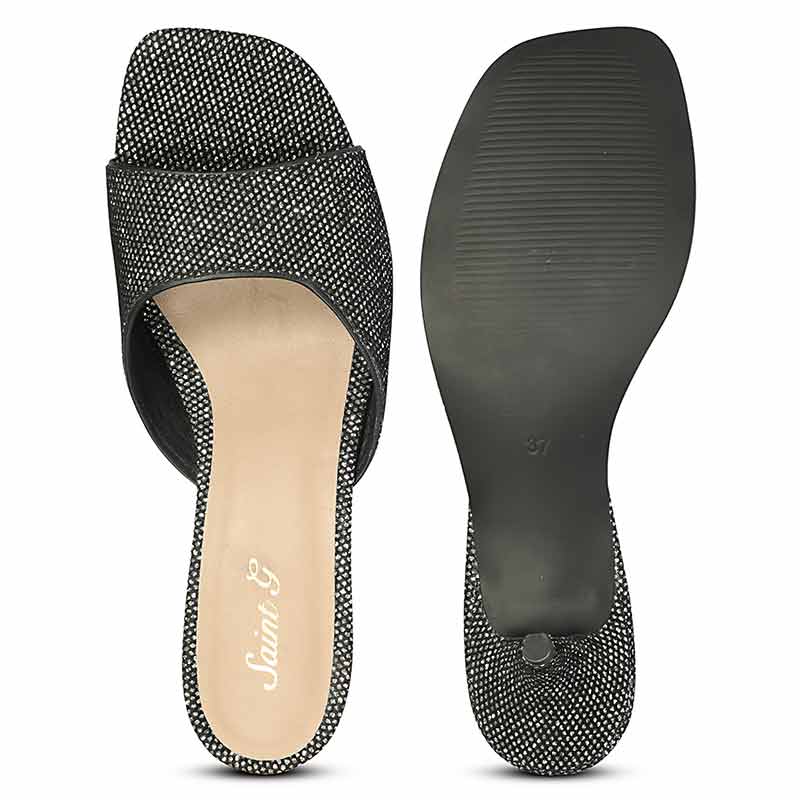 Lorelei Pewter Glitter Kitten Heels