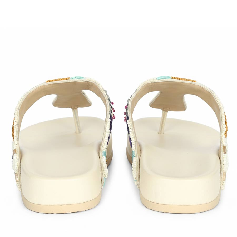 Designer thong footbed sandals